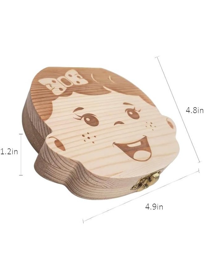 PAMBO Tooth Keepsake Box For Girls, Tooth Fairy Holder Box for Kids, Baby Shower And Birthday Gift - 2 Pack