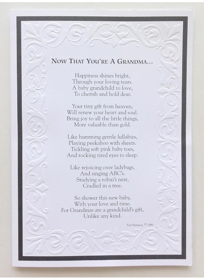 The Grandparent Gift Co. Now That You're A Grandma Frame- for New Grandma for Mother's Day, Christmas, Birthday