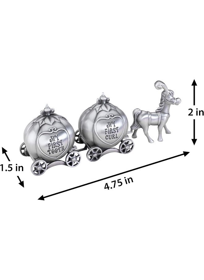 Lillian Rose Keepsake Pewter Tooth and Curl Box, Fairytale Coach, 2