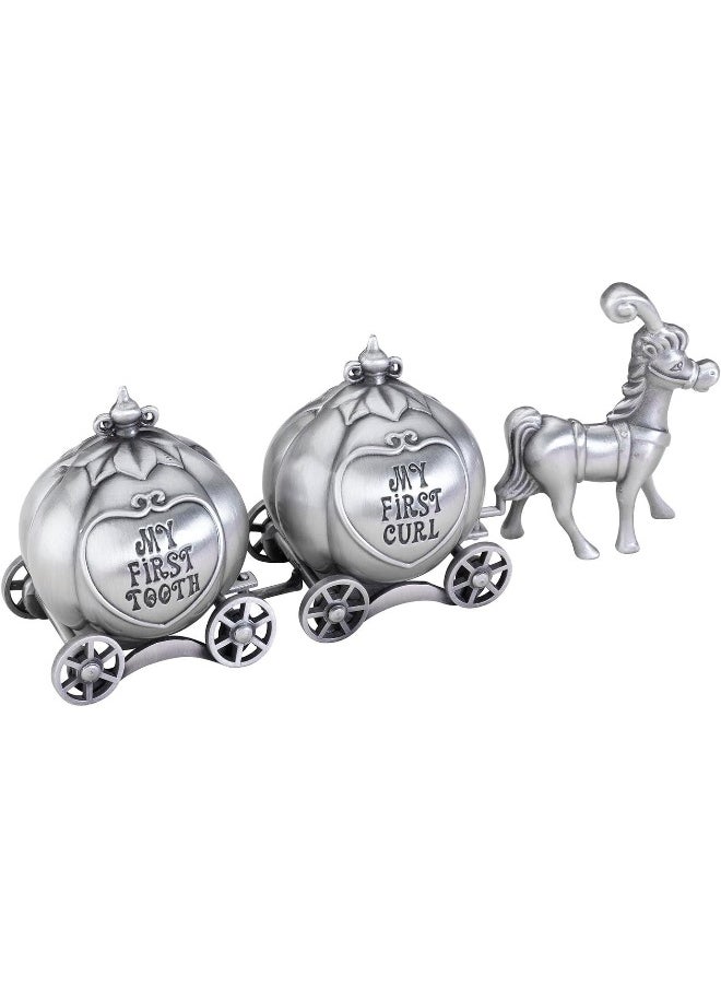 Lillian Rose Keepsake Pewter Tooth and Curl Box, Fairytale Coach, 2