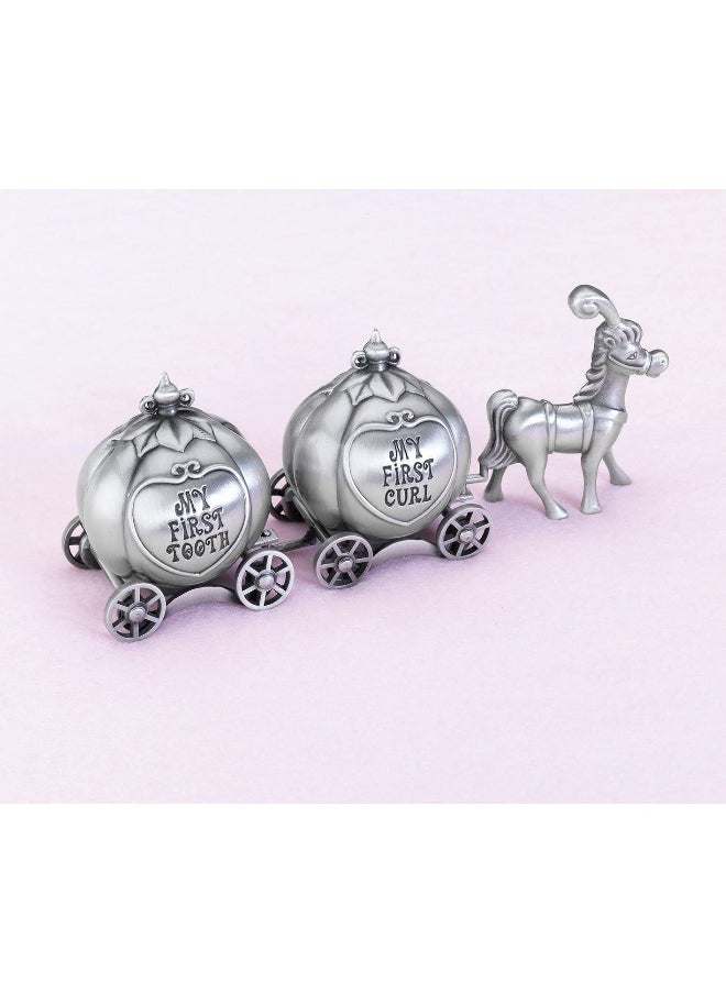 Lillian Rose Keepsake Pewter Tooth and Curl Box, Fairytale Coach, 2