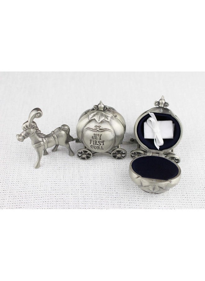 Lillian Rose Keepsake Pewter Tooth and Curl Box, Fairytale Coach, 2
