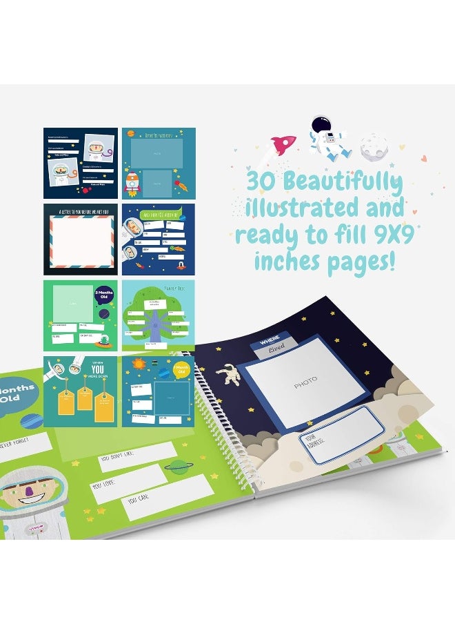 Astronaut Baby's First Year Memory Book