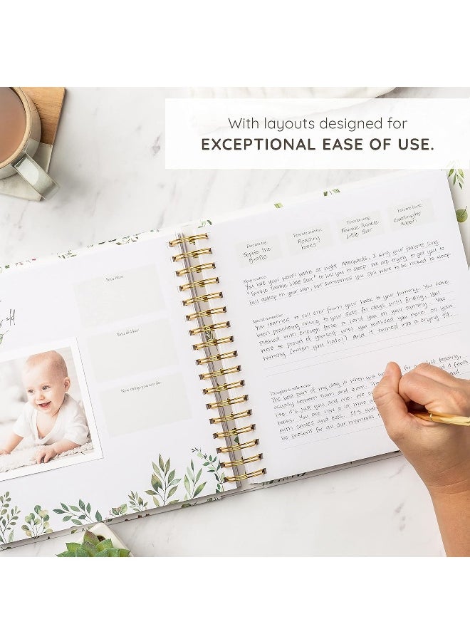 ZIRI & ZANE Keepsake Memory Book for Baby Boy or Girl Timeless First 5 Year Baby Book A Milestone Book to Record Every Event from Birth to Age 5 Gender Neutral Journal Scrapbook Photo Album