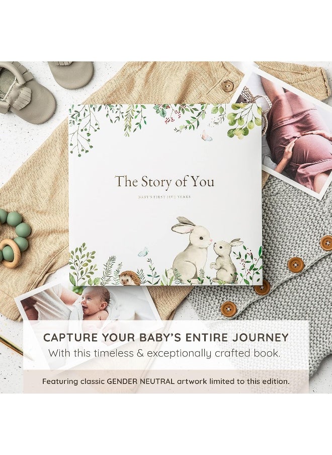 ZIRI & ZANE Keepsake Memory Book for Baby Boy or Girl Timeless First 5 Year Baby Book A Milestone Book to Record Every Event from Birth to Age 5 Gender Neutral Journal Scrapbook Photo Album