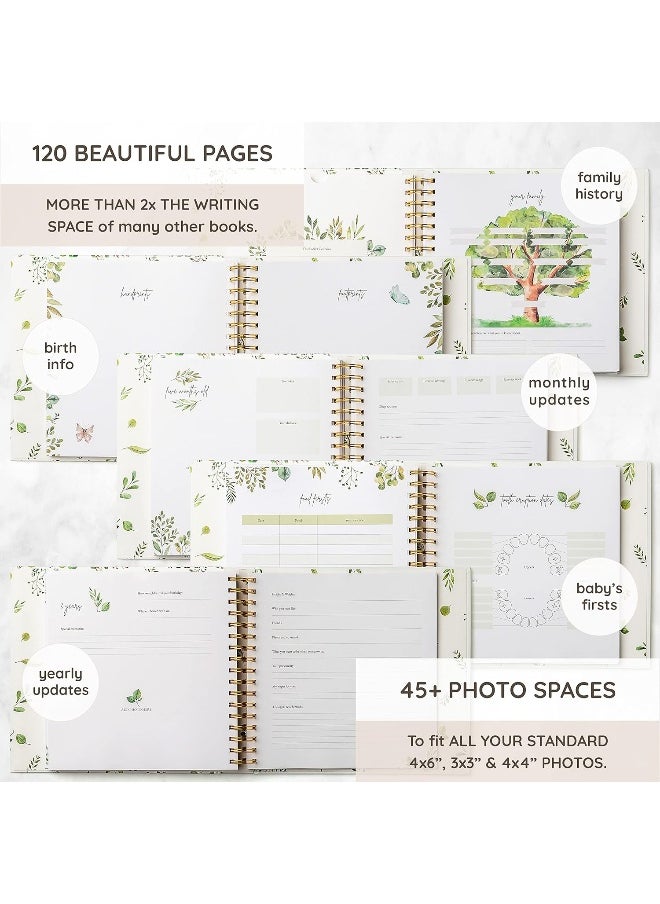 ZIRI & ZANE Keepsake Memory Book for Baby Boy or Girl Timeless First 5 Year Baby Book A Milestone Book to Record Every Event from Birth to Age 5 Gender Neutral Journal Scrapbook Photo Album