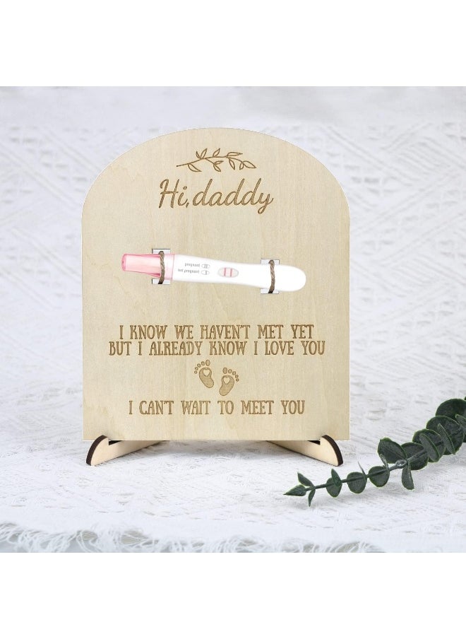 Pregnancy Announcement for Husband Pregnancy Test Keepsake Sign Wooden Plaque New Family Member Surprise Gift (Souvenir)