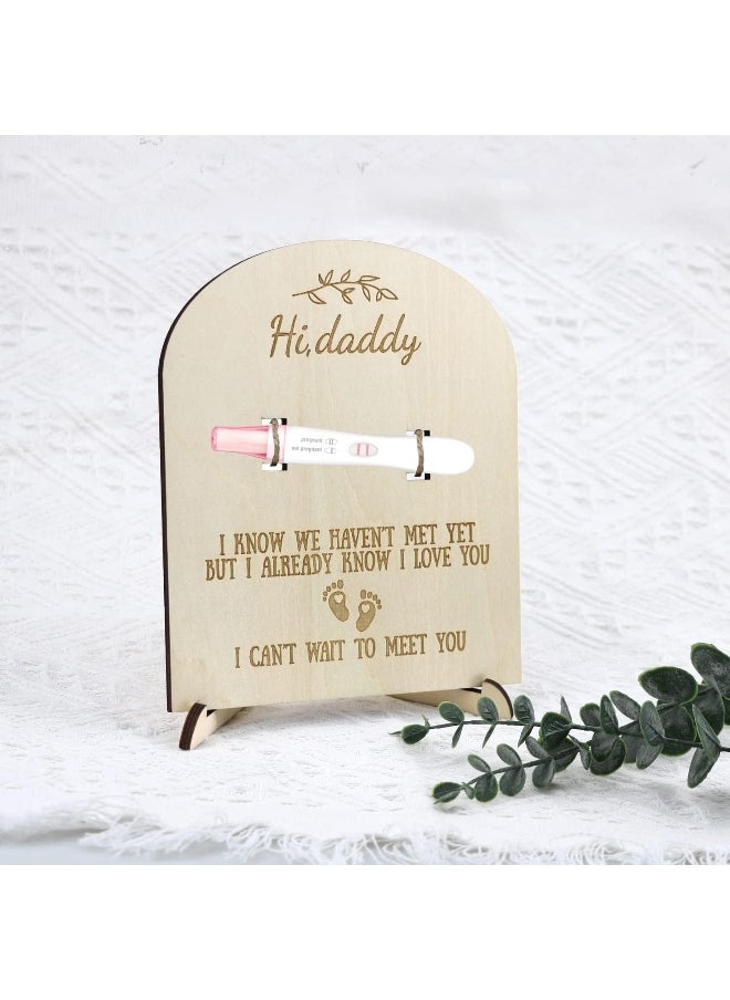 Pregnancy Announcement for Husband Pregnancy Test Keepsake Sign Wooden Plaque New Family Member Surprise Gift (Souvenir)