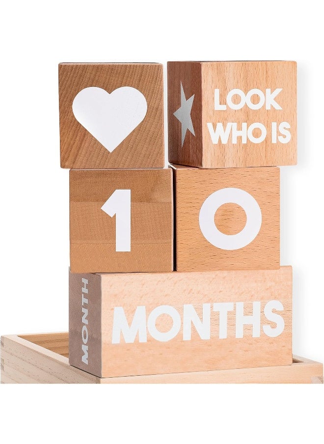 Baby Monthly Milestone Blocks — Cute Nursery Decor — Lovely Newborn Photography Props — Baby Shower Gifts