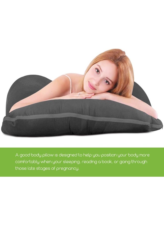 COSMOPLUS Pregnancy Pillow Cover U Shaped Full Body Pillow Case Cover for Maternity