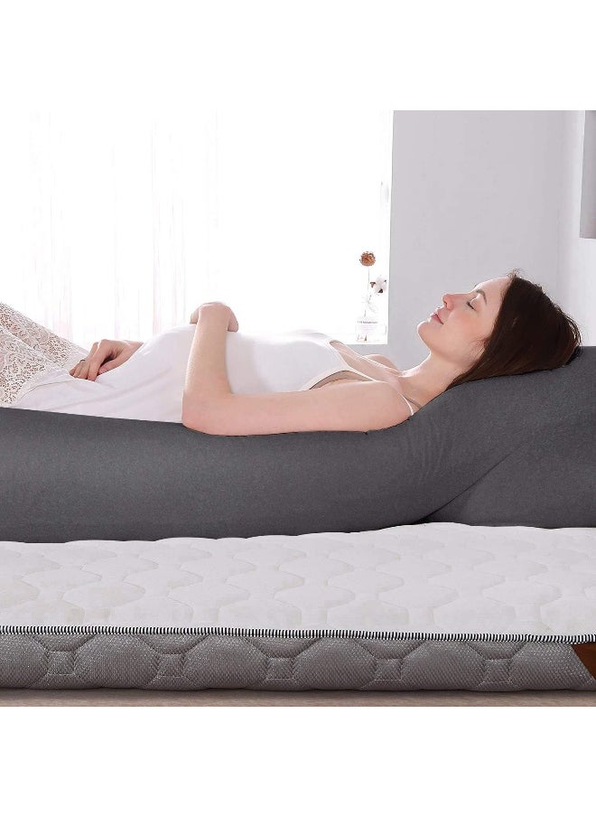 COSMOPLUS Pregnancy Pillow Cover U Shaped Full Body Pillow Case Cover for Maternity