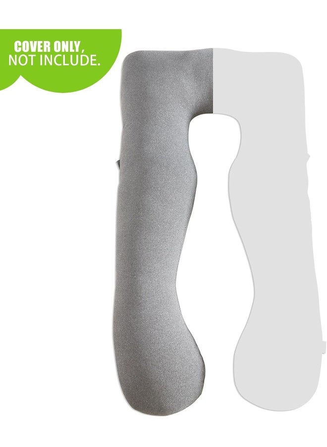 COSMOPLUS Pregnancy Pillow Cover U Shaped Full Body Pillow Case Cover for Maternity