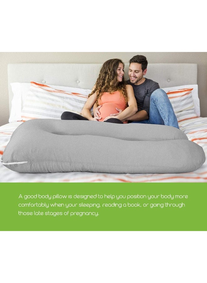 COSMOPLUS Pregnancy Pillow Cover U Shaped Full Body Pillow Case Cover for Maternity
