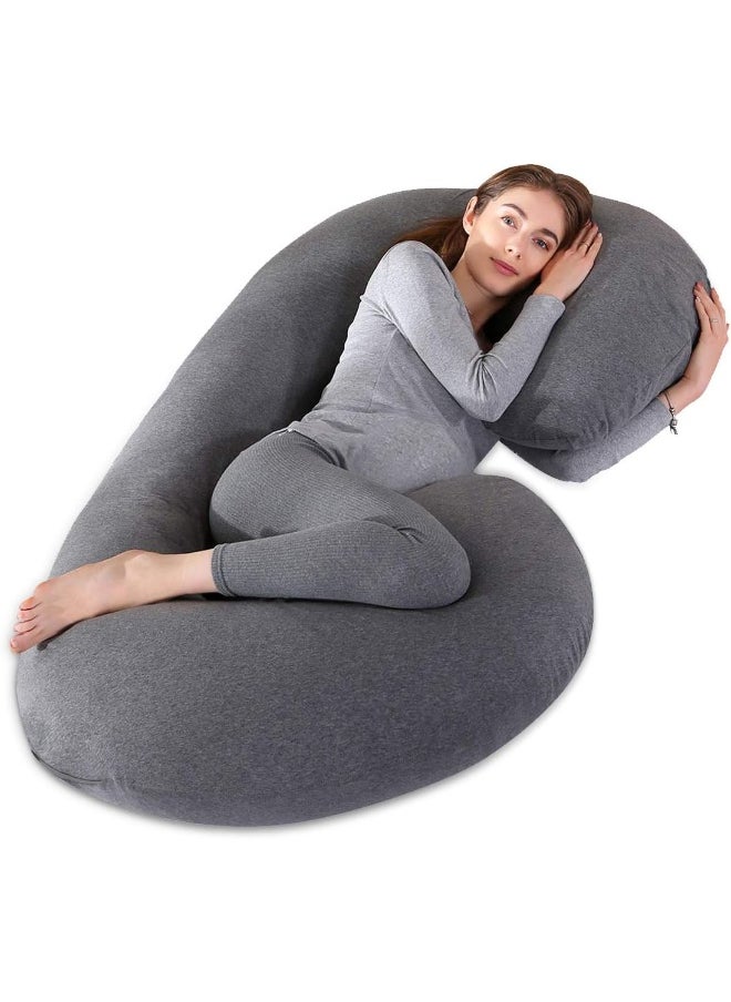COSMOPLUS Pregnancy Pillow Cover C Shaped Full Body Pillow Case