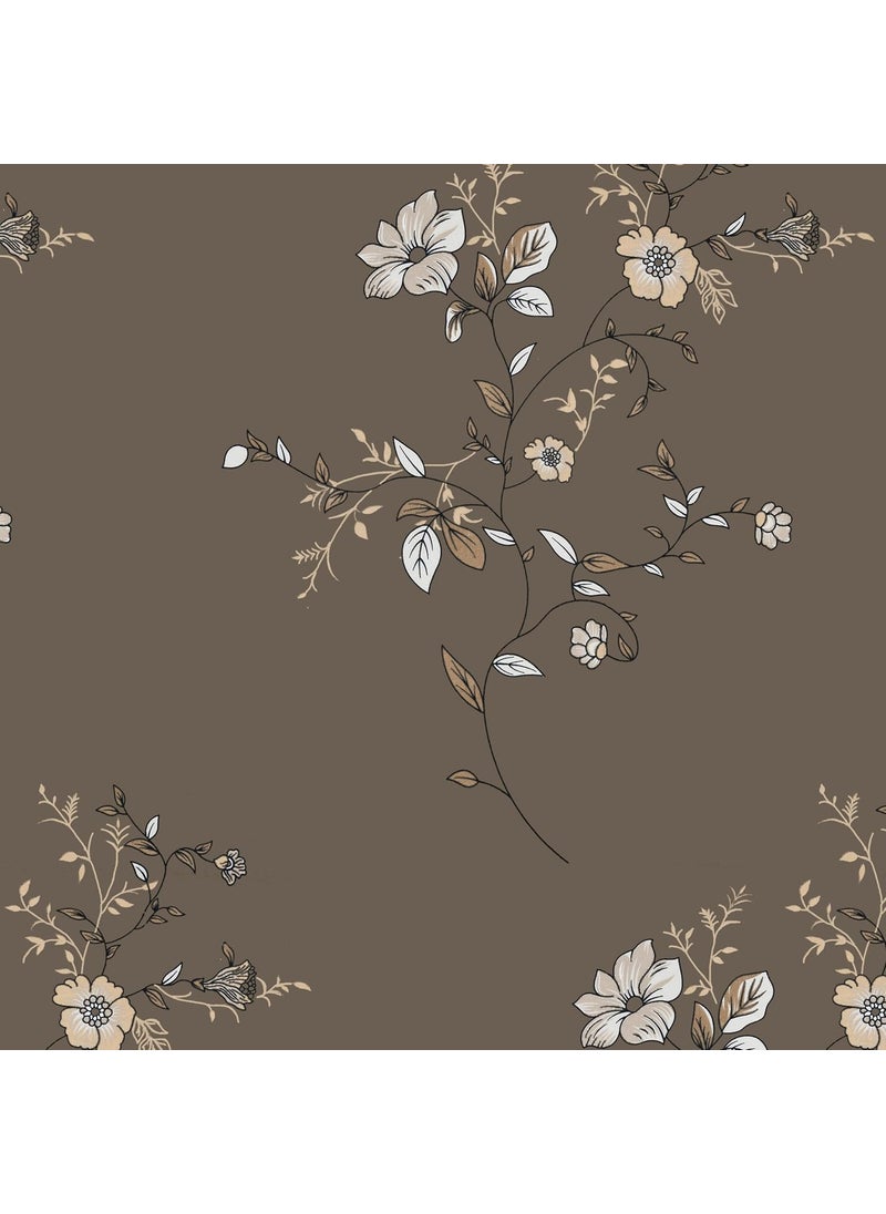 Dreamscape Microfiber Wrinkle Fade Resistant Double Bedsheet with 2 Pillow Covers Size 87 x 98 inches 140TC Colour Dk Brown