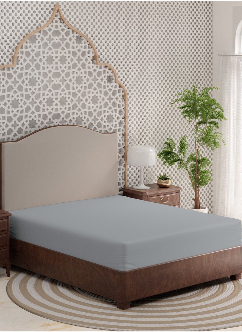 Color Sense 300TC Super King Fitted Sheet – Lt Grey