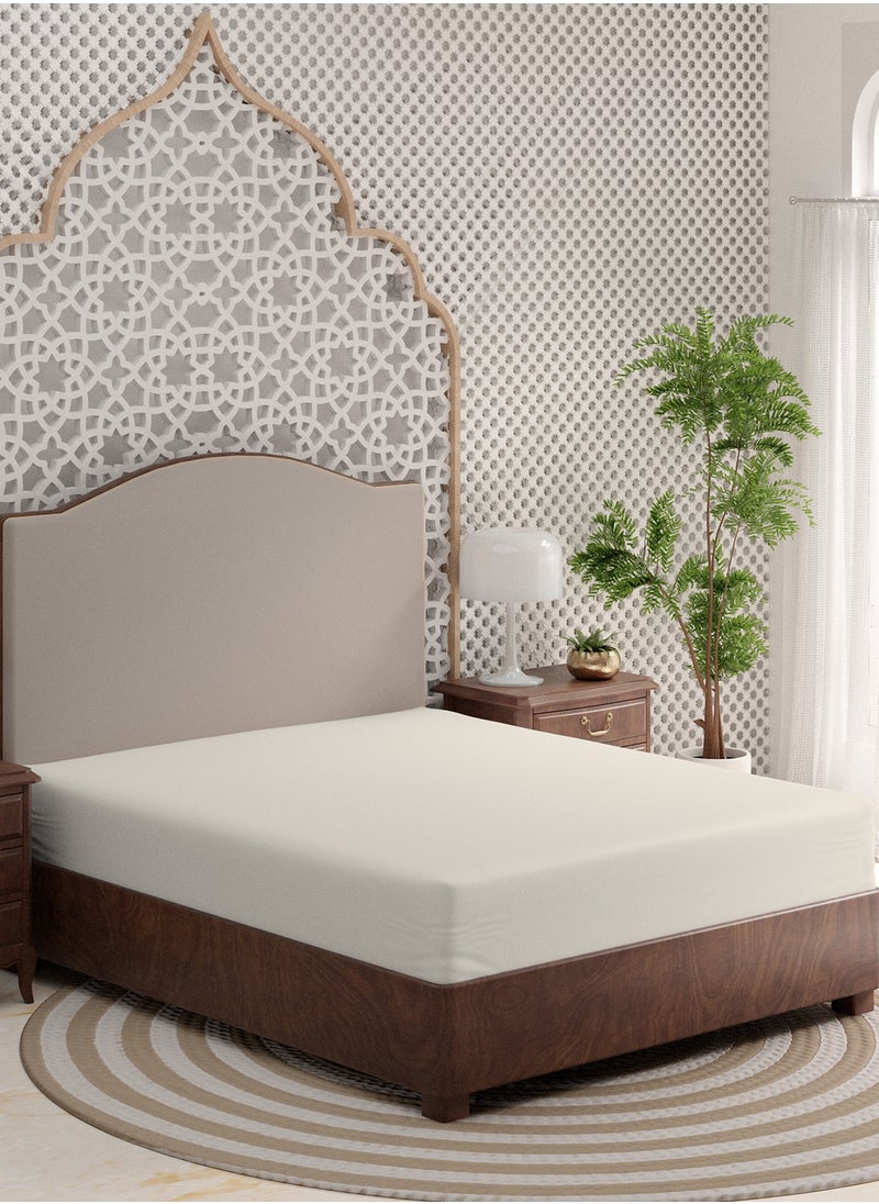Color Sense 300TC Double Fitted Sheet – Ivory