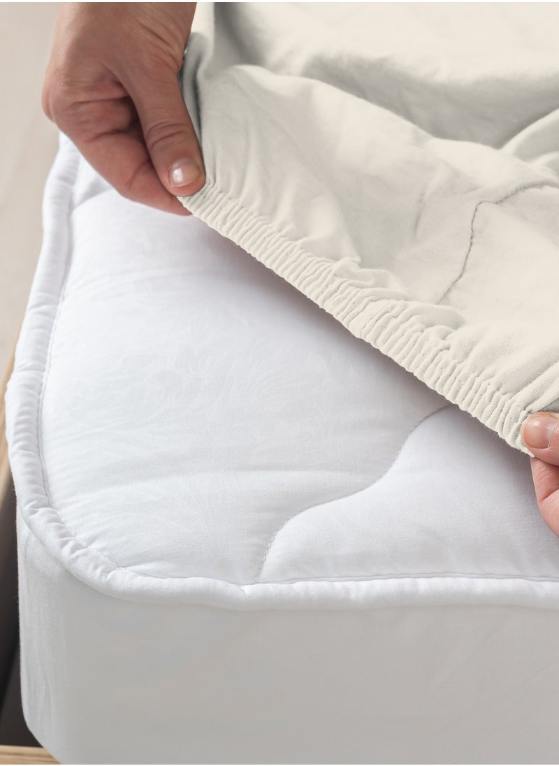 Color Sense 300TC Double Fitted Sheet – Ivory