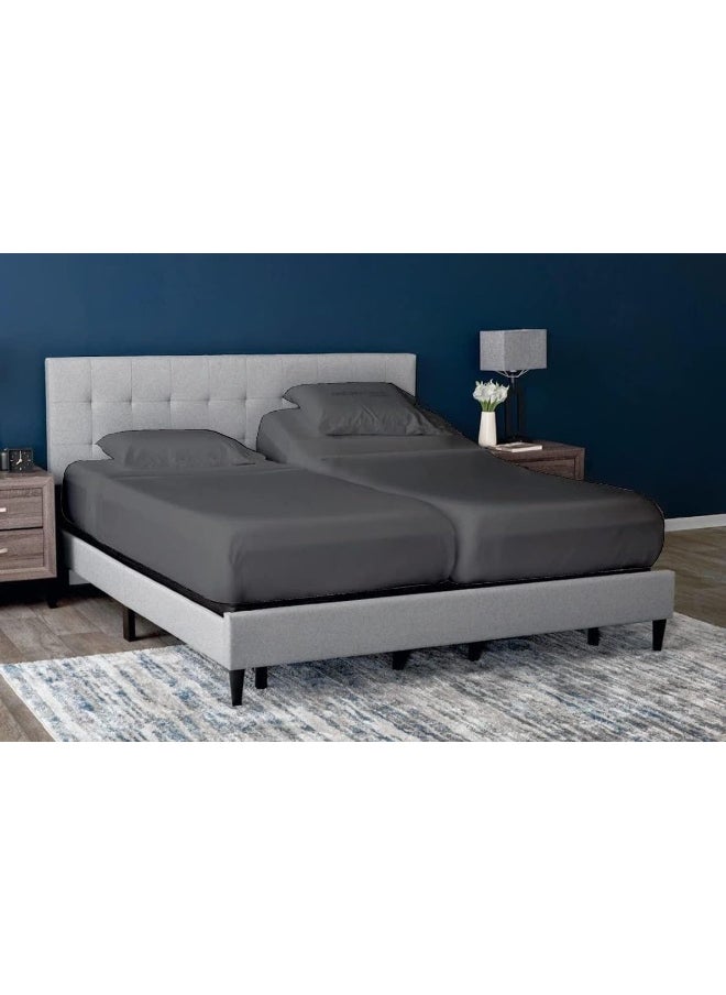 Rajlinen 5 PCs Adjustable Beds-Sheet Set 800-Thread-Count Super Rich 100% Cotton