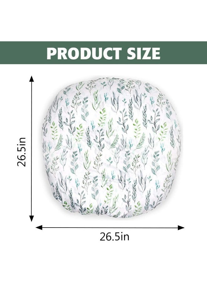 DILIMI Newborn Lounger Cover, Removable Ultra Soft Comfortable Slipcover for Infant Lounger Pillow, Grey Leaf