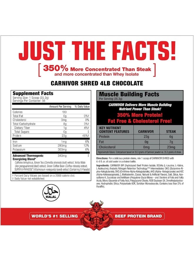 Carnivor Shred, Chocolate, 4Lb