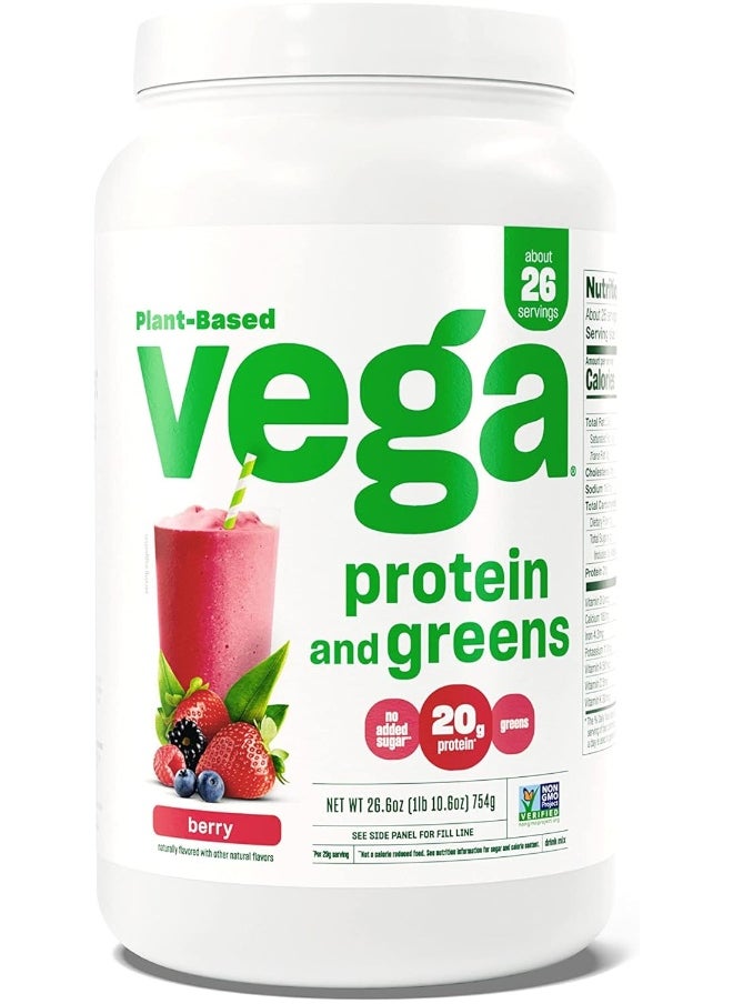 Protein And Greens Vegan Protein Powder Berry
