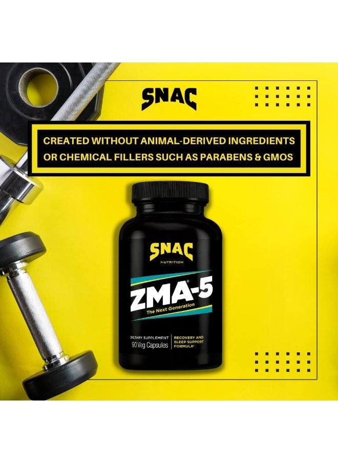 Zma-5 Sleep Aid Supplement, Promote Muscle Recovery & Growth, Immune Support, & Restorative Sleep With Zinc, Magnesium & 5-Htp, Post Workout, Before Bed Zma Supplements 180 Count (2 Pack)