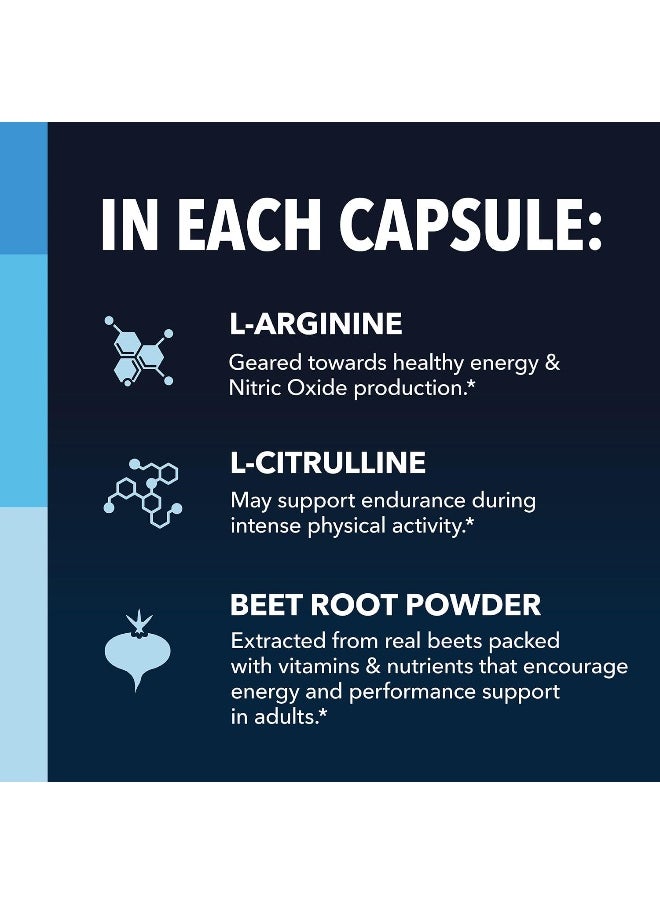 Extra Strength L Arginine - 1200Mg Nitric Oxide Supplement For Muscle Growth, Vascularity & Energy - Powerful No Booster With L-Citrulline & Essential Amino Acids To Train Longer & Harder