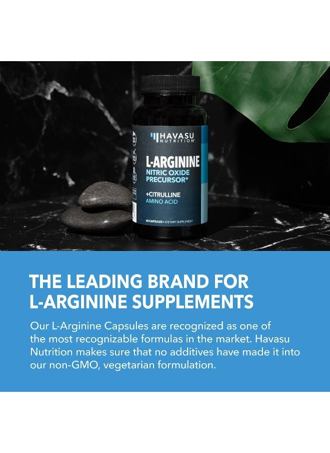 Extra Strength L Arginine - 1200Mg Nitric Oxide Supplement For Muscle Growth, Vascularity & Energy - Powerful No Booster With L-Citrulline & Essential Amino Acids To Train Longer & Harder