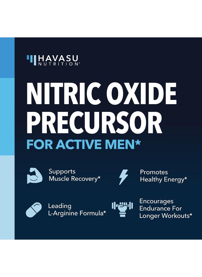 Extra Strength L Arginine - 1200Mg Nitric Oxide Supplement For Muscle Growth, Vascularity & Energy - Powerful No Booster With L-Citrulline & Essential Amino Acids To Train Longer & Harder