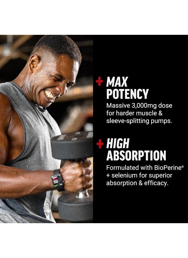 L-Arginine Nitric Oxide Supplement With Bioperine