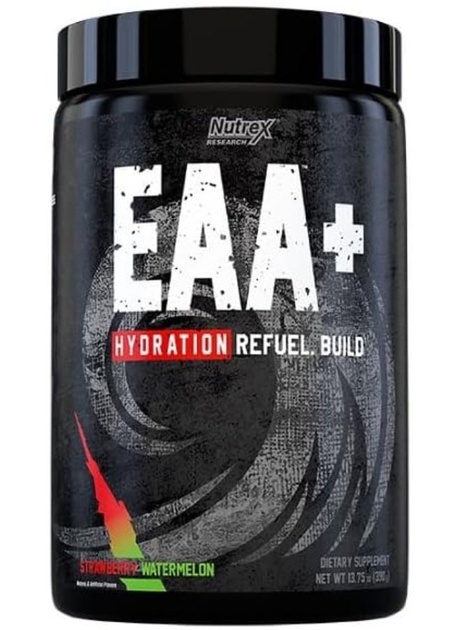 Eaa Hydration | Eaas + Bcaa Powder | Muscle Recovery, Strength, Muscle Building, Endurance | 8G Essential Amino Acids + Electrolytes | Strawberry Watermelon 30 Serving