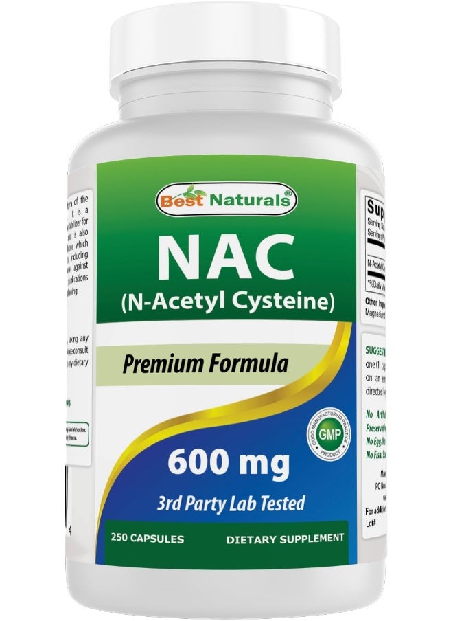 Nac N-Acetyl-Cysteine 600 Mg 250 Capsules