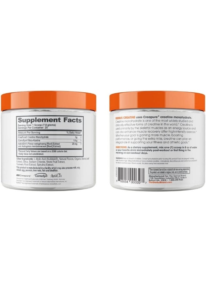 Creatine Powder With Creapure Monohydrate And Carnosyn Beta-Alanine Sr (Sour Apple, 195G)