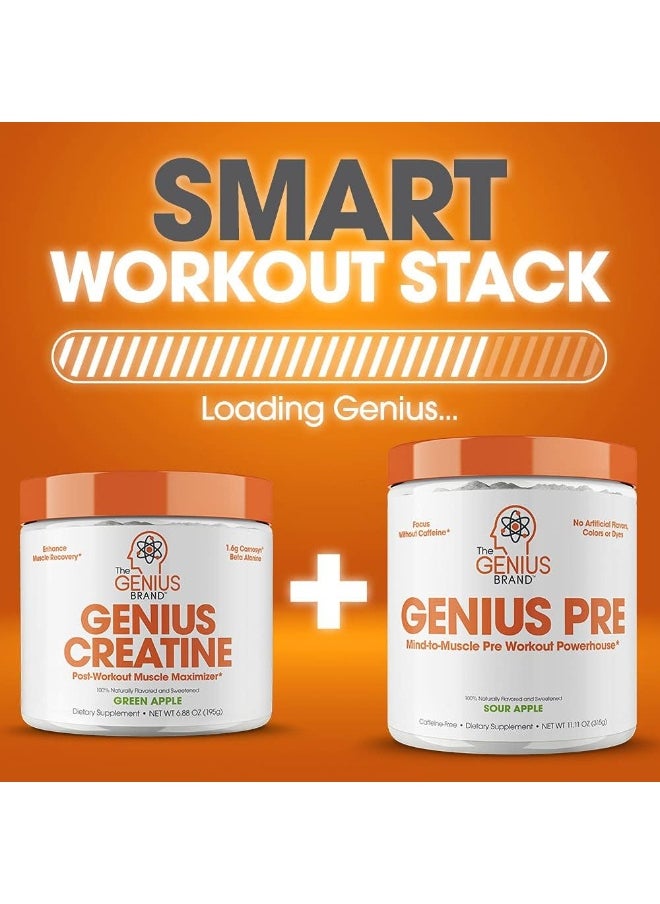 Creatine Powder With Creapure Monohydrate And Carnosyn Beta-Alanine Sr (Sour Apple, 195G)