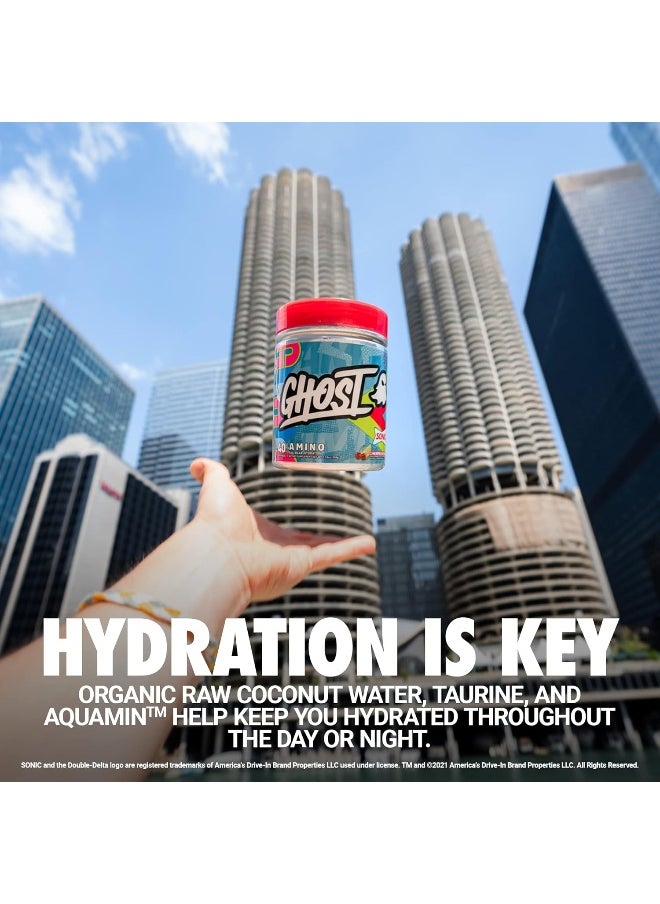 Amino: Essential Amino Acid Supplement, Blue Raspberry - 40 Servings - Intra-Workout Powder For Hydration & Recovery 4.5G Bcaa & 5.5G Eaa - Soy & Gluten-Free, Vegan