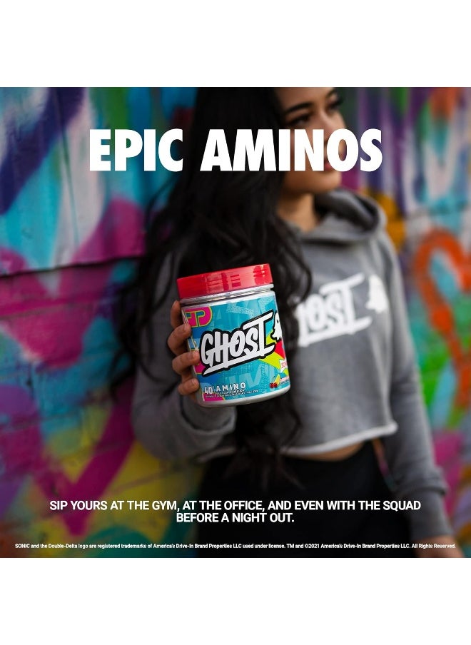 Amino: Essential Amino Acid Supplement, Blue Raspberry - 40 Servings - Intra-Workout Powder For Hydration & Recovery 4.5G Bcaa & 5.5G Eaa - Soy & Gluten-Free, Vegan