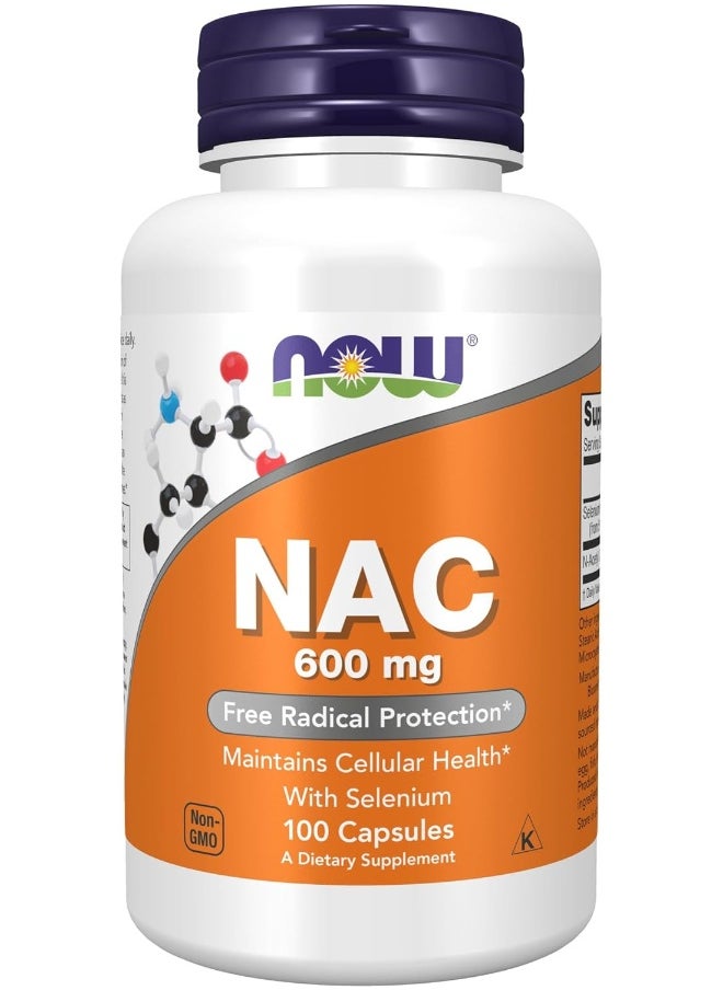 Supplements, Nac (N-Acetyl Cysteine) 600Mg With Selenium & Molybdenum, 100 Veg Capsules