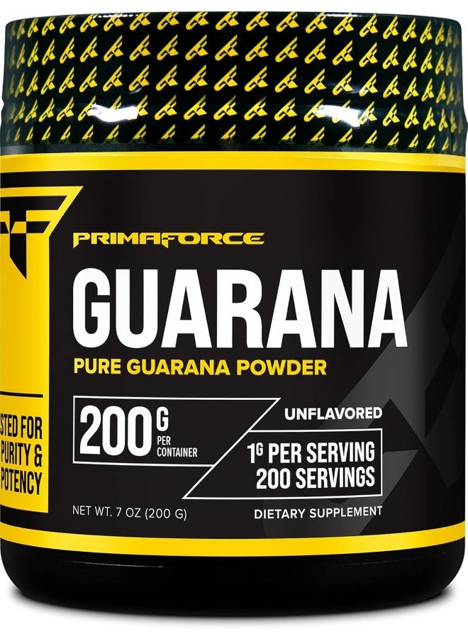 Primaforce Guarana Powder (200g) (Unflavored) - Pure Guarana, 200 Servings