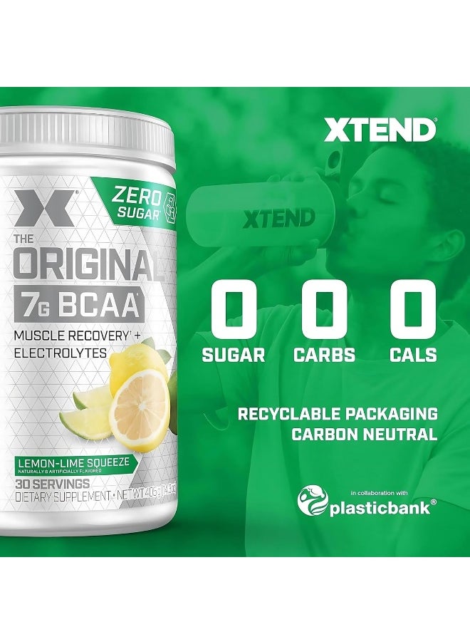 Original Bcaa Powder Lemon Lime Squeeze - Zero Calorie, Zero Carb, Zero Sugar - Post Workout Muscle Recovery Drink With Amino Acids - 7G Bcaas For Men & Women - 30 Servings (Packaging May Vary)