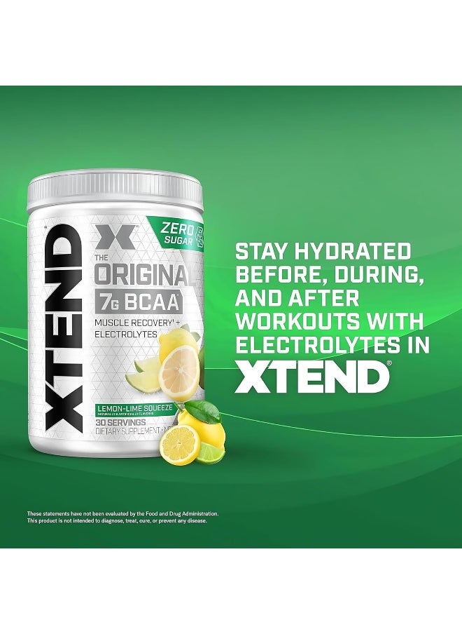 Original Bcaa Powder Lemon Lime Squeeze - Zero Calorie, Zero Carb, Zero Sugar - Post Workout Muscle Recovery Drink With Amino Acids - 7G Bcaas For Men & Women - 30 Servings (Packaging May Vary)