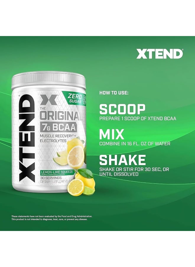Original Bcaa Powder Lemon Lime Squeeze - Zero Calorie, Zero Carb, Zero Sugar - Post Workout Muscle Recovery Drink With Amino Acids - 7G Bcaas For Men & Women - 30 Servings (Packaging May Vary)