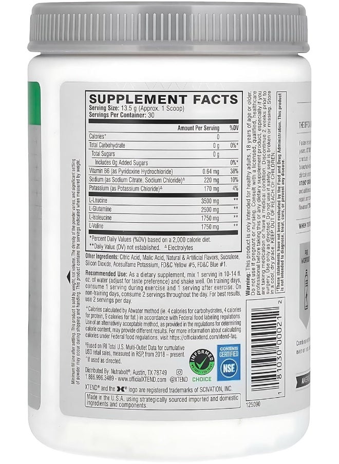 Original Bcaa Powder Lemon Lime Squeeze - Zero Calorie, Zero Carb, Zero Sugar - Post Workout Muscle Recovery Drink With Amino Acids - 7G Bcaas For Men & Women - 30 Servings (Packaging May Vary)