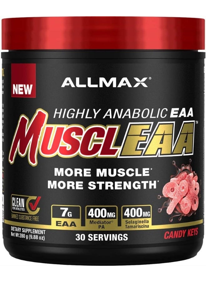 - Muscleaa, Amino Energy For Strength And Muscle Gain, Supports Hydration, Stamina And Exercise Performance, Formulated With 7000Mg Eaas And 4200Mg Bcaas (Candy Keys)