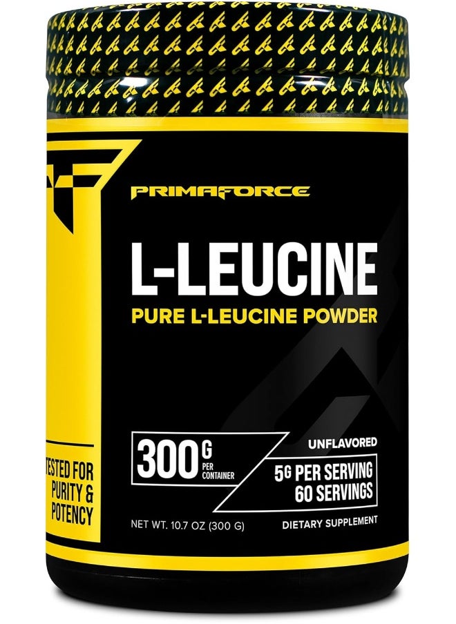 Primaforce L-Leucine (300 Grams | 60 Servings) - Pure L-Leucine Powder, 5 Grams Per Serving