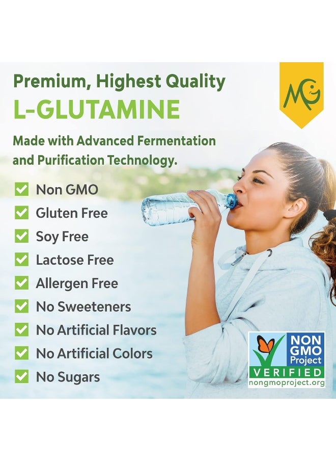 Pure Unflavored L-Glutamine Powder - Healthy Gut, Immune, And Muscle Support, Non-Gmo, Gluten Free, Soy & Allergen Free (5G / 5000Mg Per Serving)