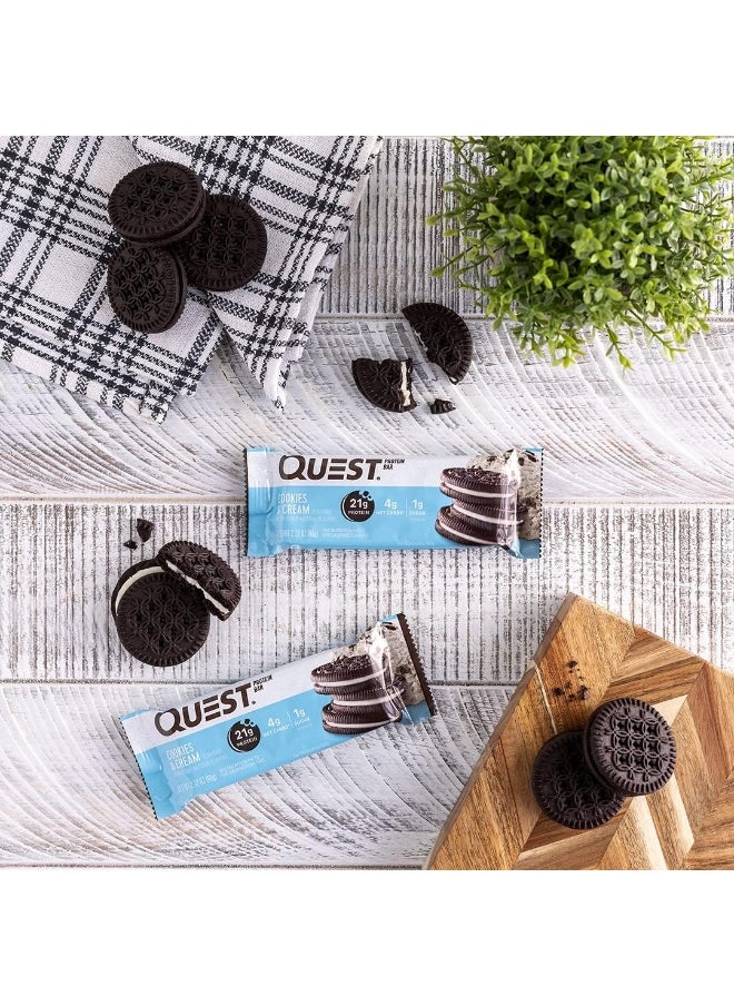 Protein Bar, High Protein, Low Carb, Gluten Free, Soy Free, Keto Friendly, 12 Count (Cookies And Cream)
