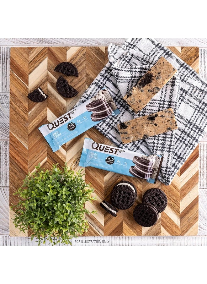 Protein Bar, High Protein, Low Carb, Gluten Free, Soy Free, Keto Friendly, 12 Count (Cookies And Cream)