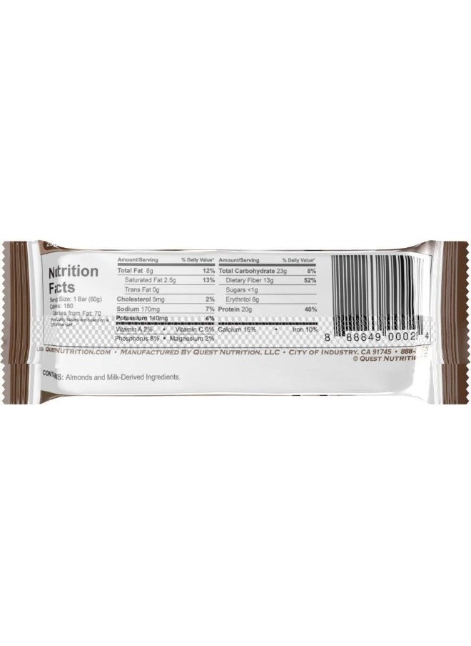 Nutrition Double Chocolate Chunk Protein Bars, High Protein, Low Carb, Gluten Free, Keto Friendly, 12 Count