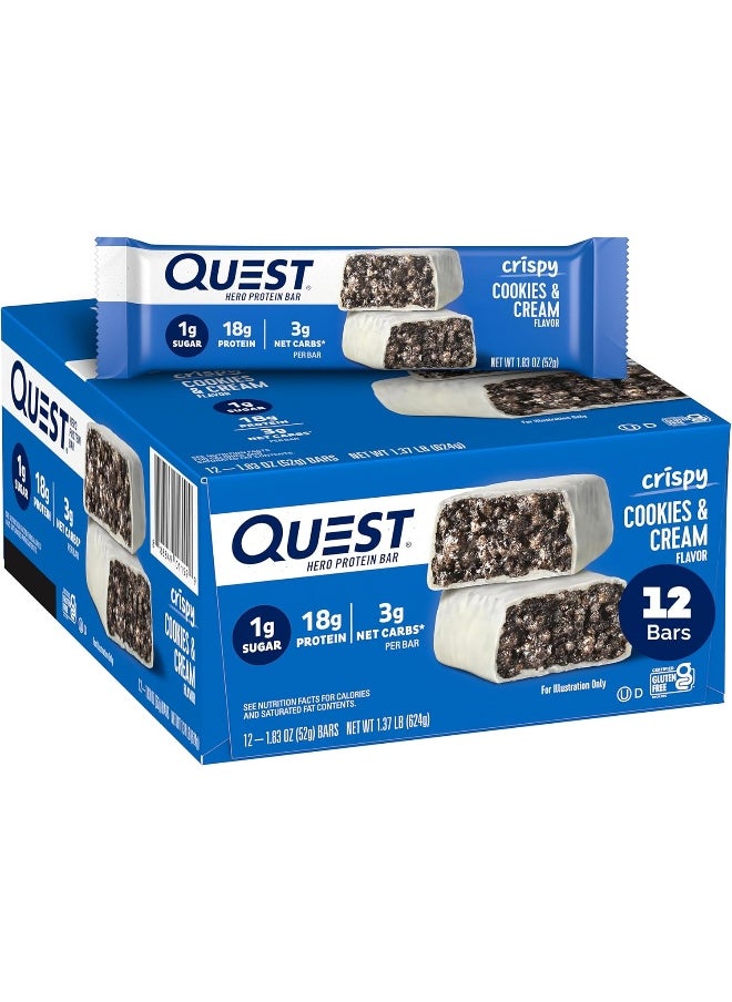Nutrition Cookies & Cream Hero Bar - 12 Count